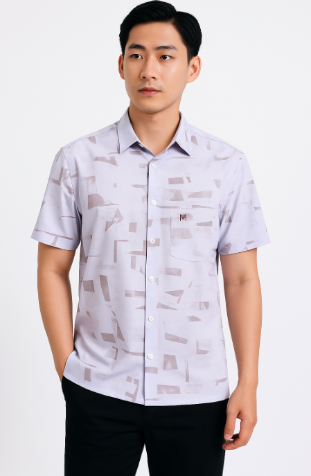 Áo sơ mi ngắn tay Khatoco 