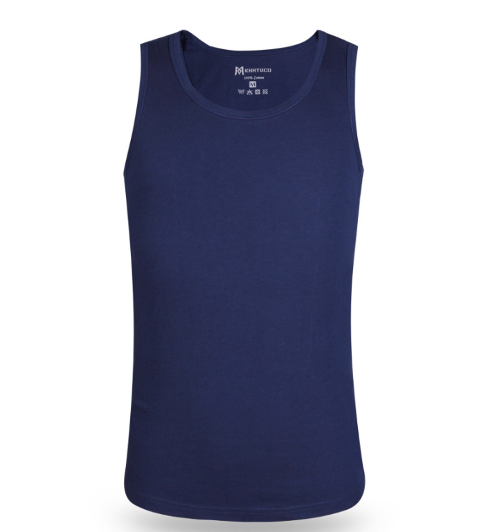  Áo ba lỗ nam sale off-Xanh navy 