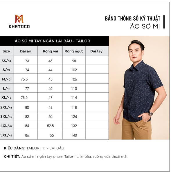 Áo sơ mi nam Khatoco tay dài(M-2XL) 
