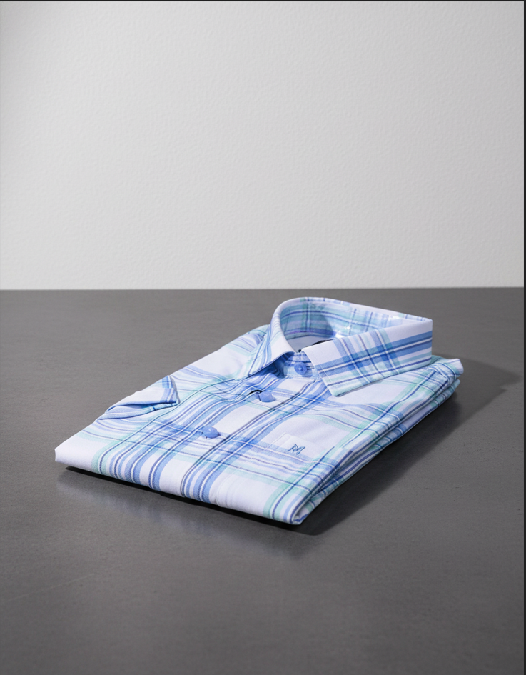  Áo sơ mi tay ngắn Khatoco sale 350k giá tem 438k 