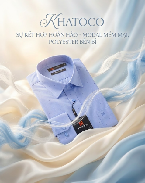 Áo sơ mi nam Khatoco tay dài(M-2XL) 