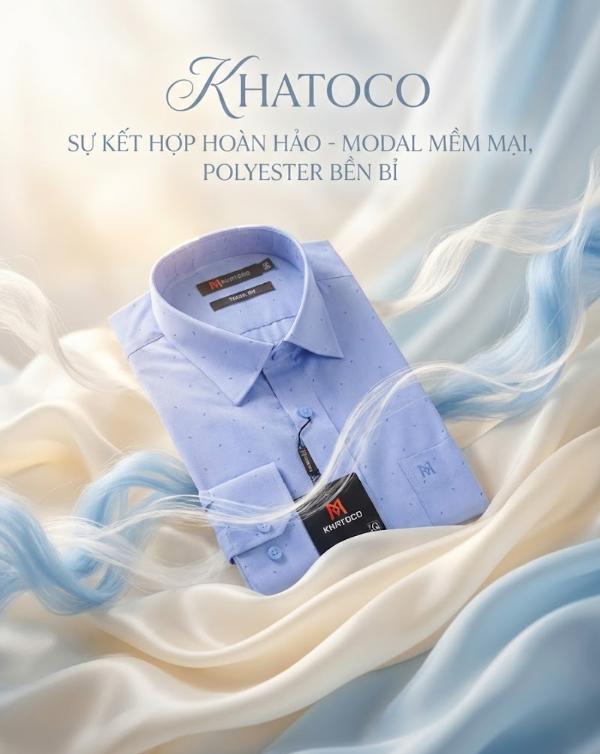  Áo sơ mi nam Khatoco tay dài(M-2XL) 