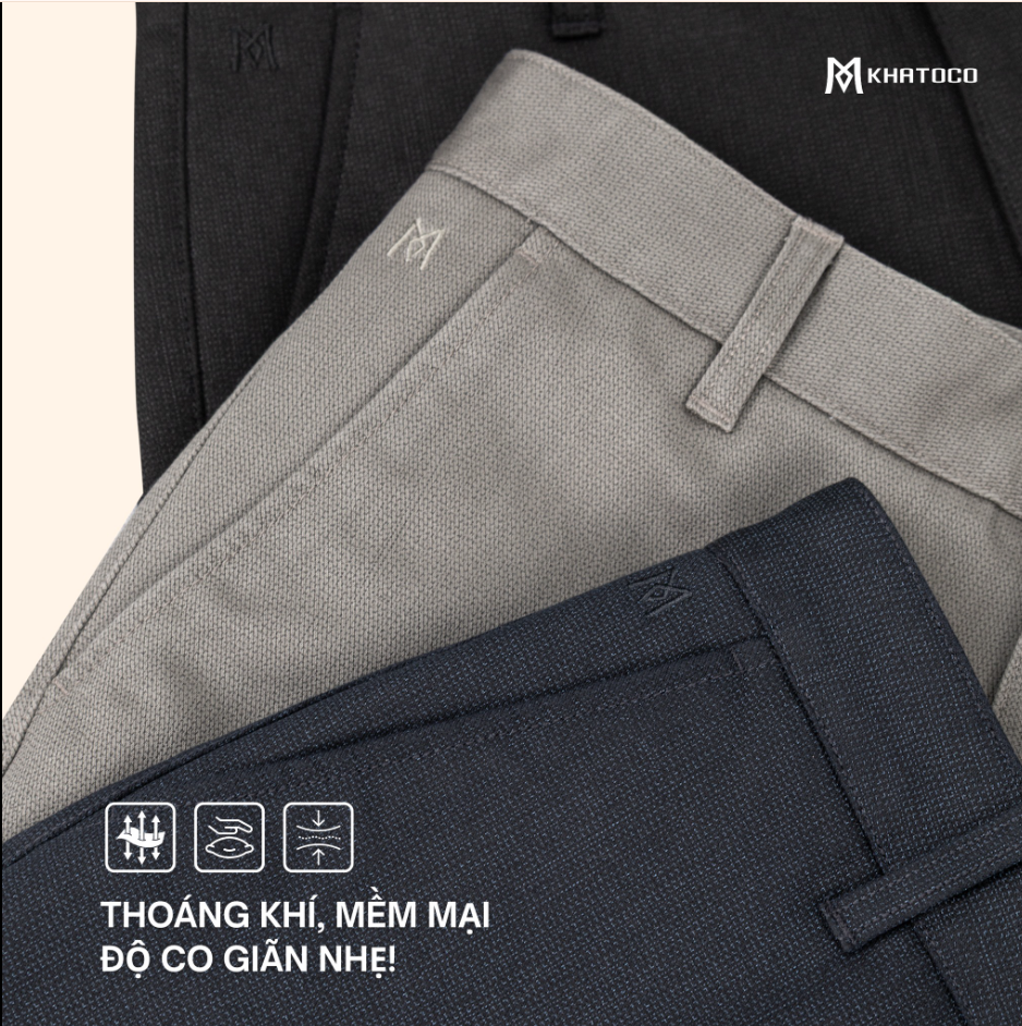  Quần dài Kaki nam Khaoco (29 - 37) 