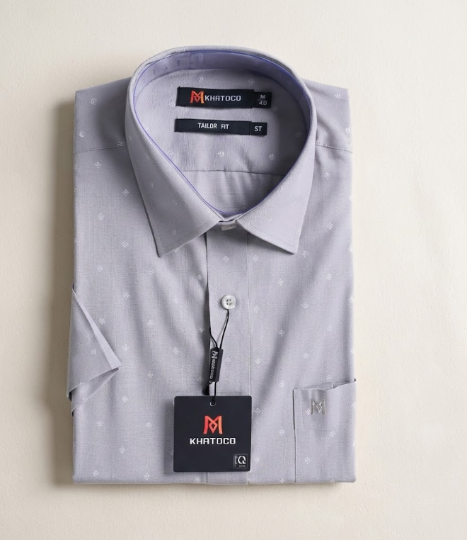  Áo sơ mi tay ngắn Khatoco (M-3XL) 
