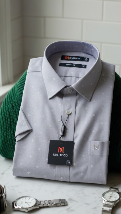  Áo sơ mi tay ngắn Khatoco (M-3XL) 