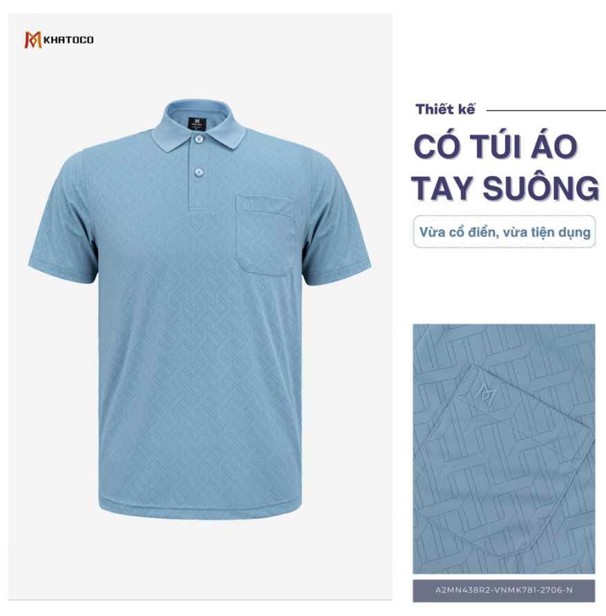  Áo thun nam Polo Khatoco sale off 30% (M-2XL) 