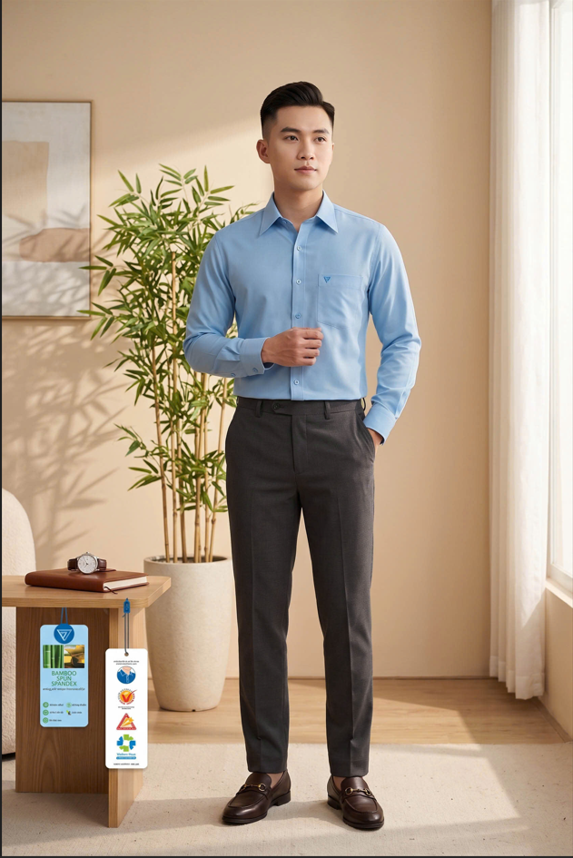  Áo Sơ Mi Việt Tiến tay dài 