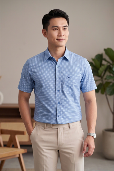  Áo Sơ Mi Việt Tiến tay ngắn 