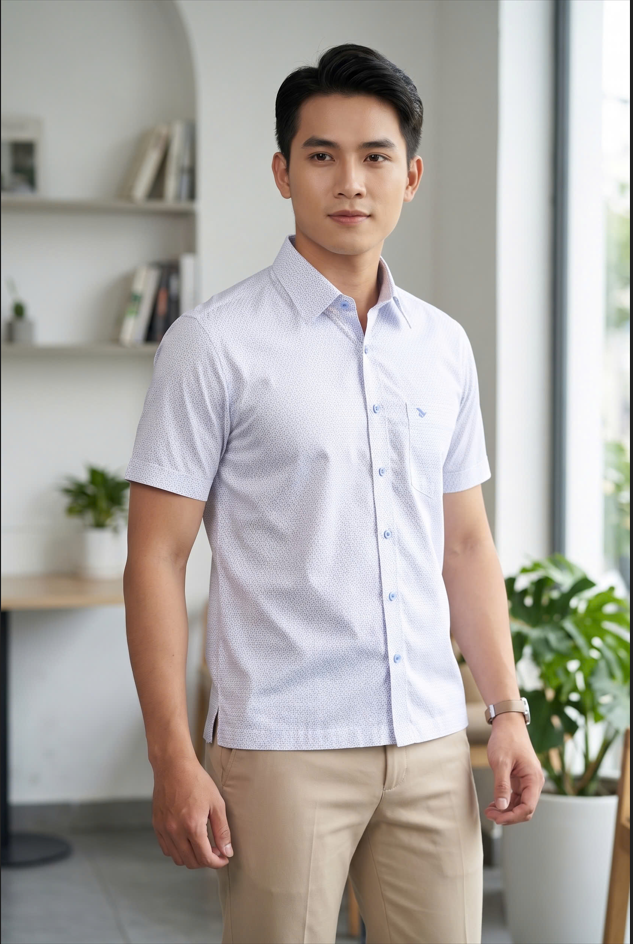 Áo Sơ Mi Việt Tiến tay ngắn 