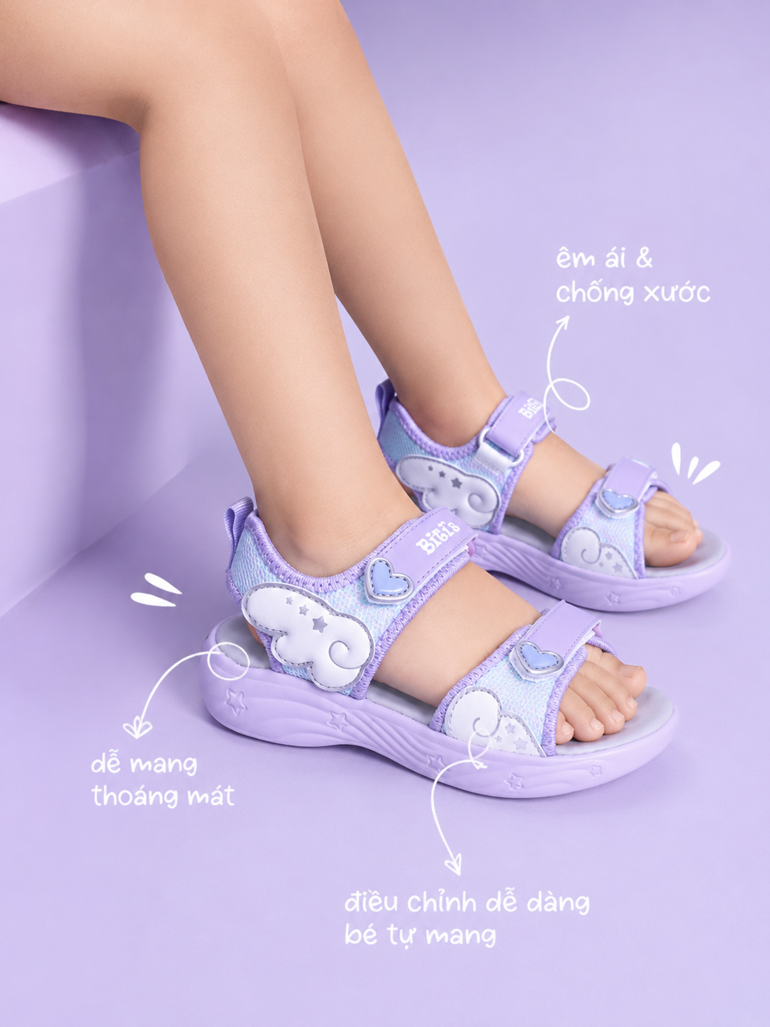  Sandal Biti's bé gái (30-37) 