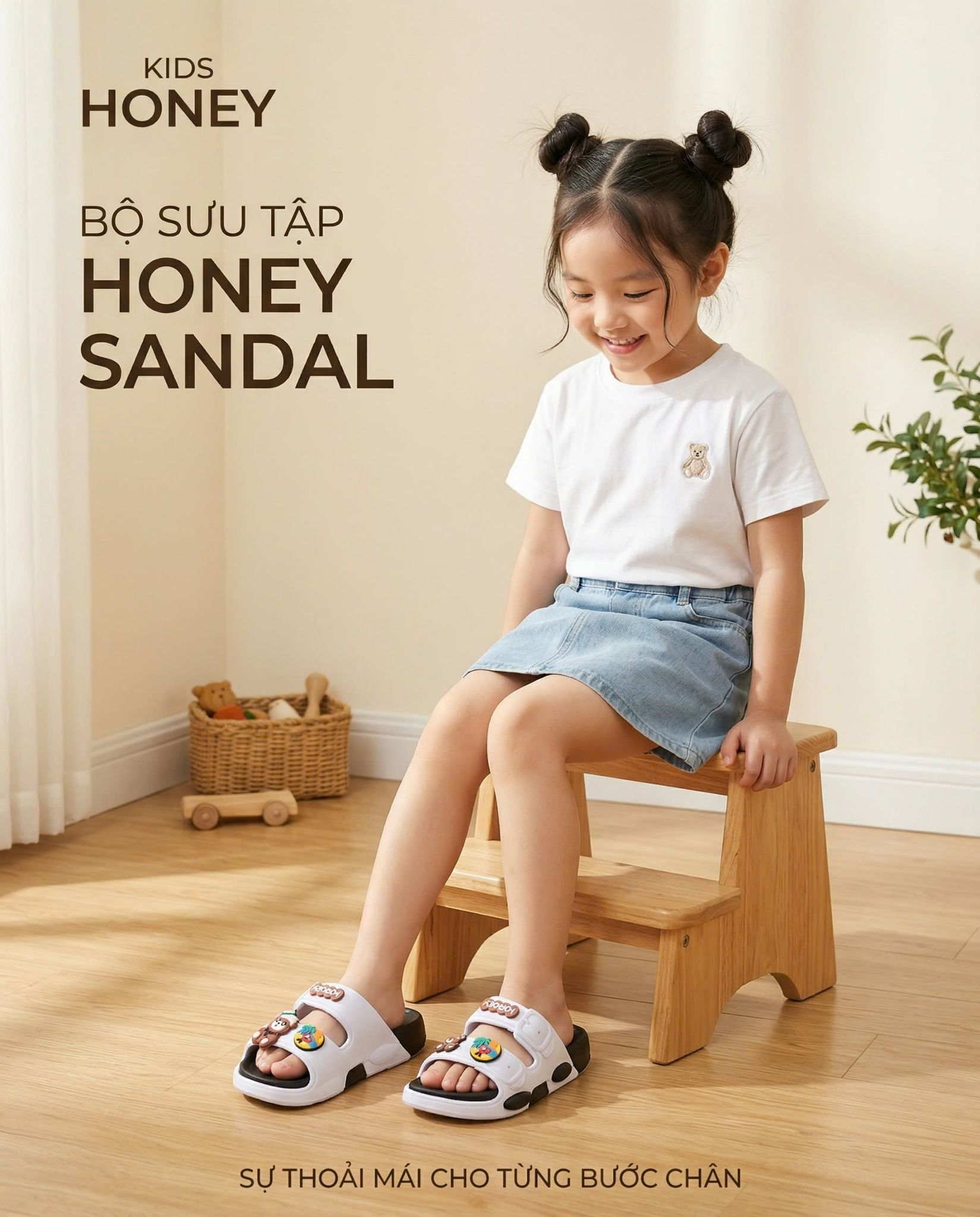  Dép nhựa quai ngang trẻ em (24-35) 