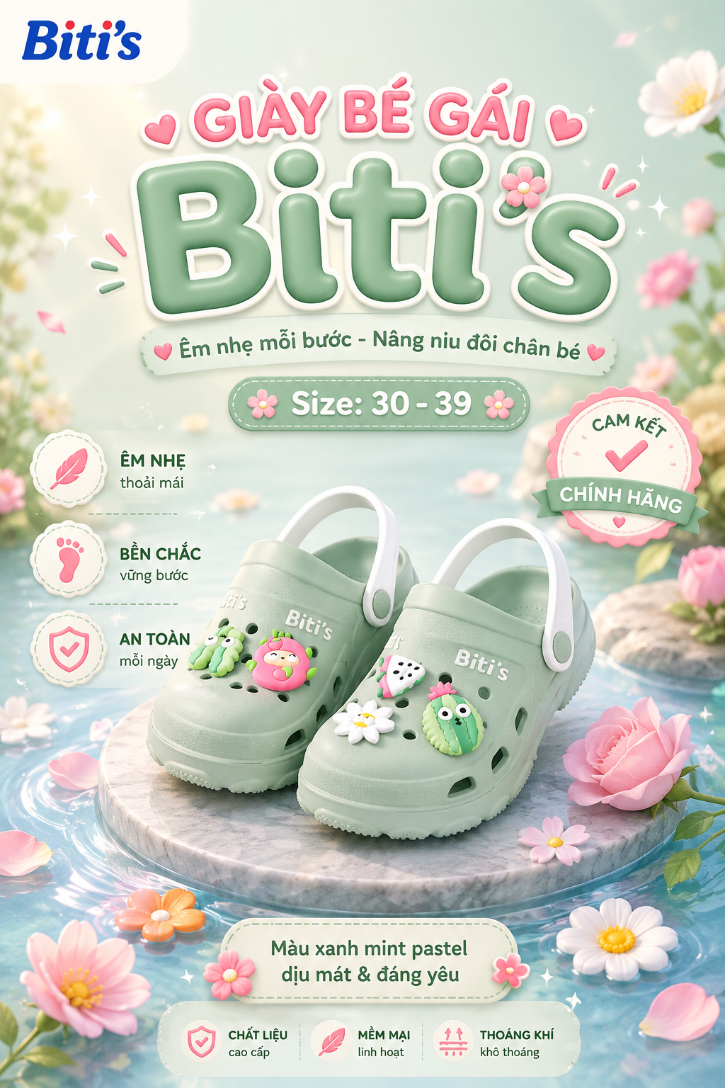  Dép nhựa trẻ em Biti's (30-39) 
