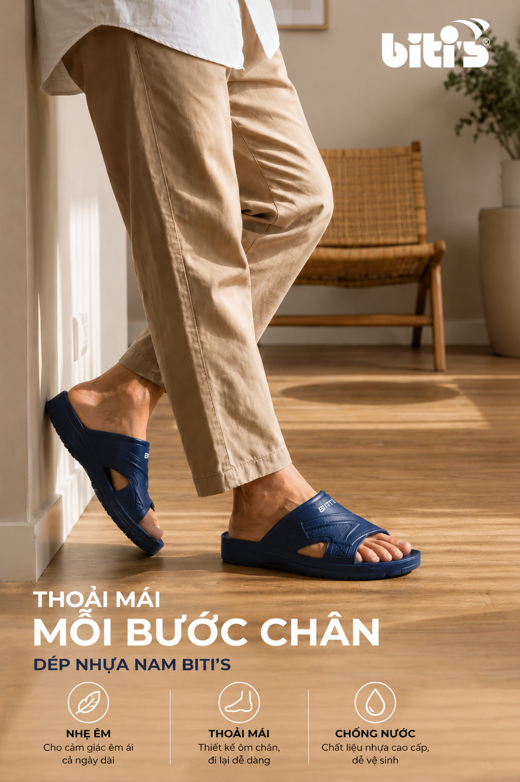  Dép nhựa Biti's nam (xanh đen )(39-44) 