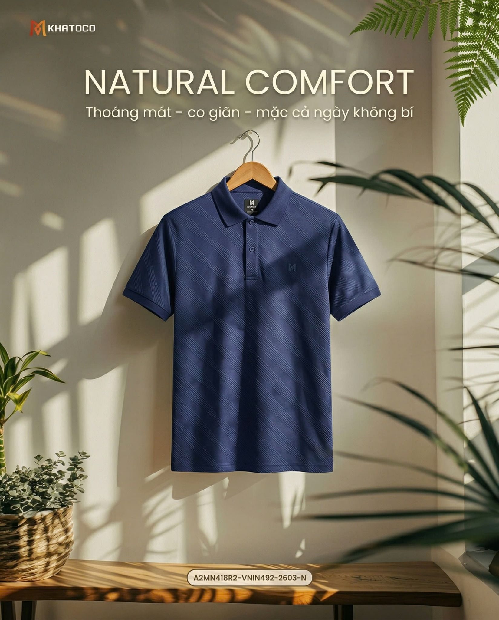  Áo thun nam Polo Khatoco Sale 30 %(M,L) 