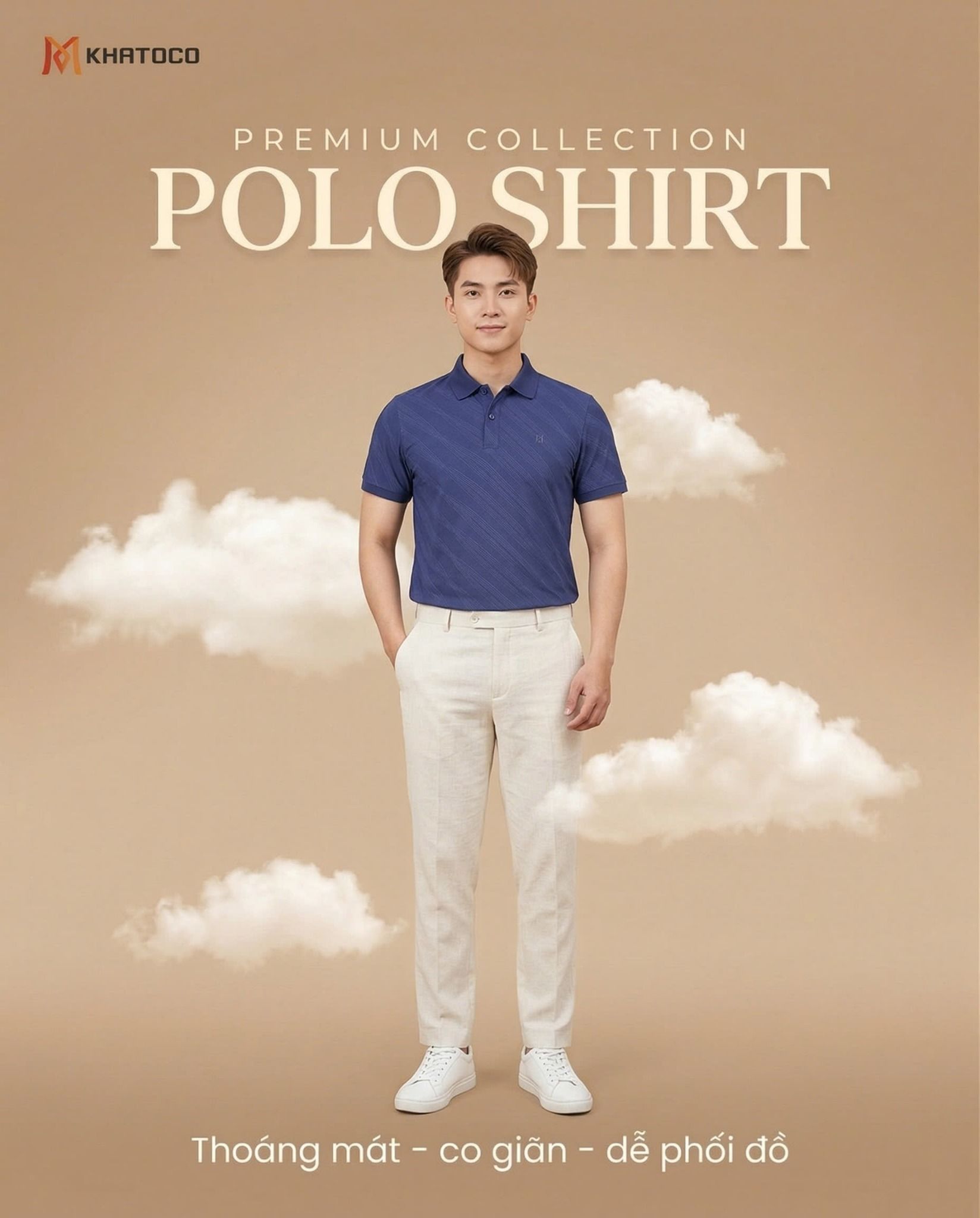  Áo thun nam Polo Khatoco Sale 30 %(M,L) 