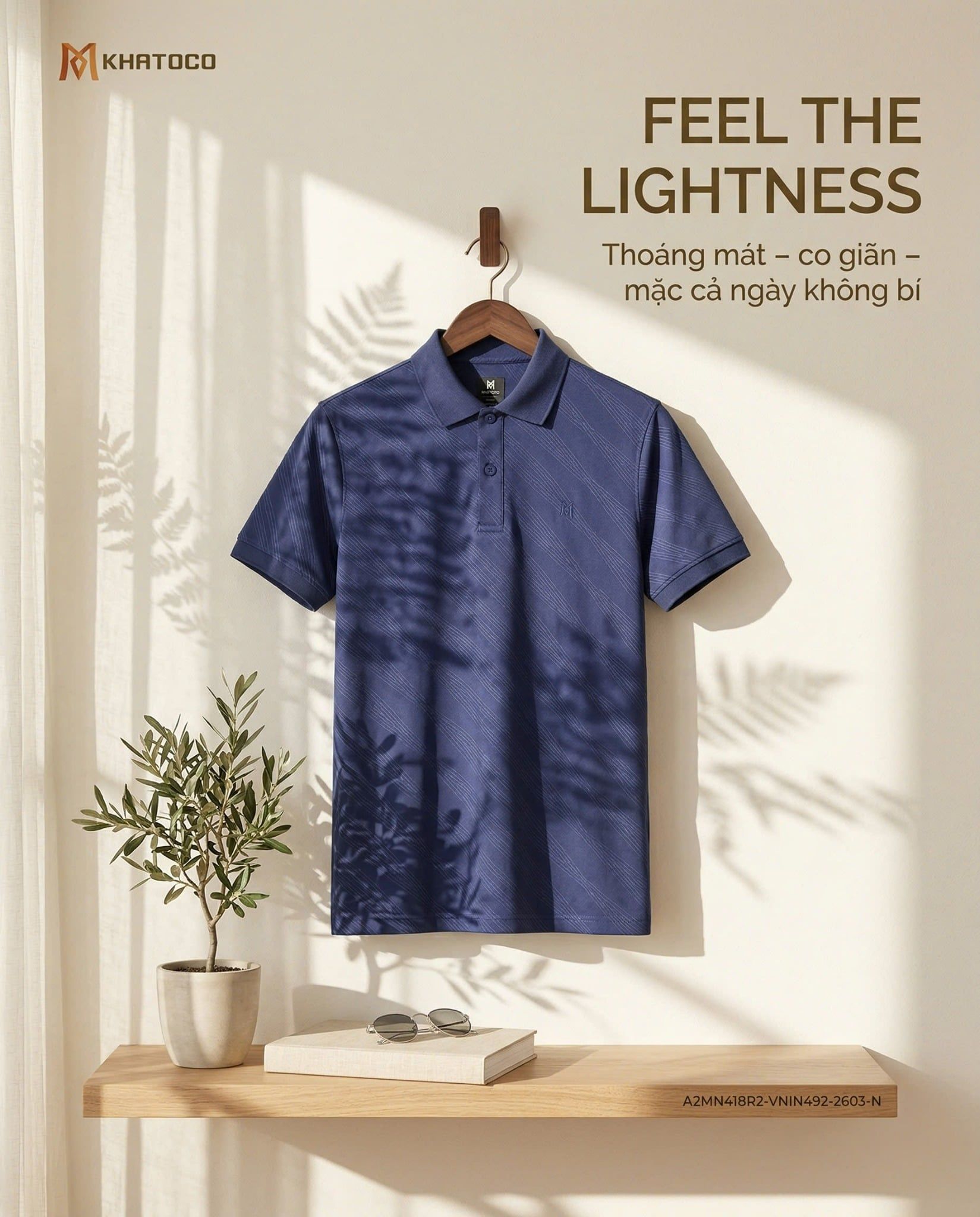  Áo thun nam Polo Khatoco Sale 30 %(M,L) 