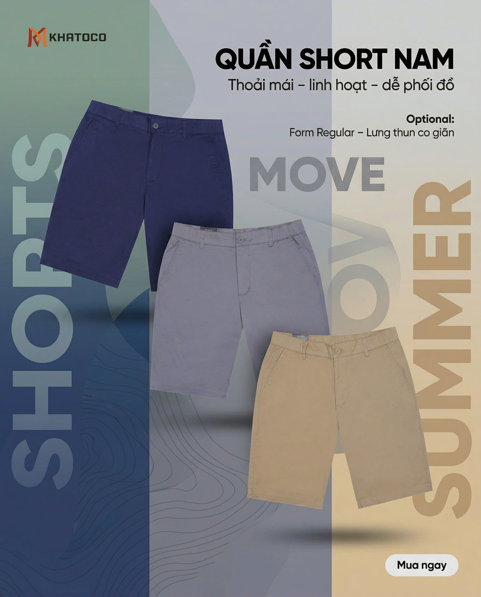  Quần short nam Khatoco (29-38) 