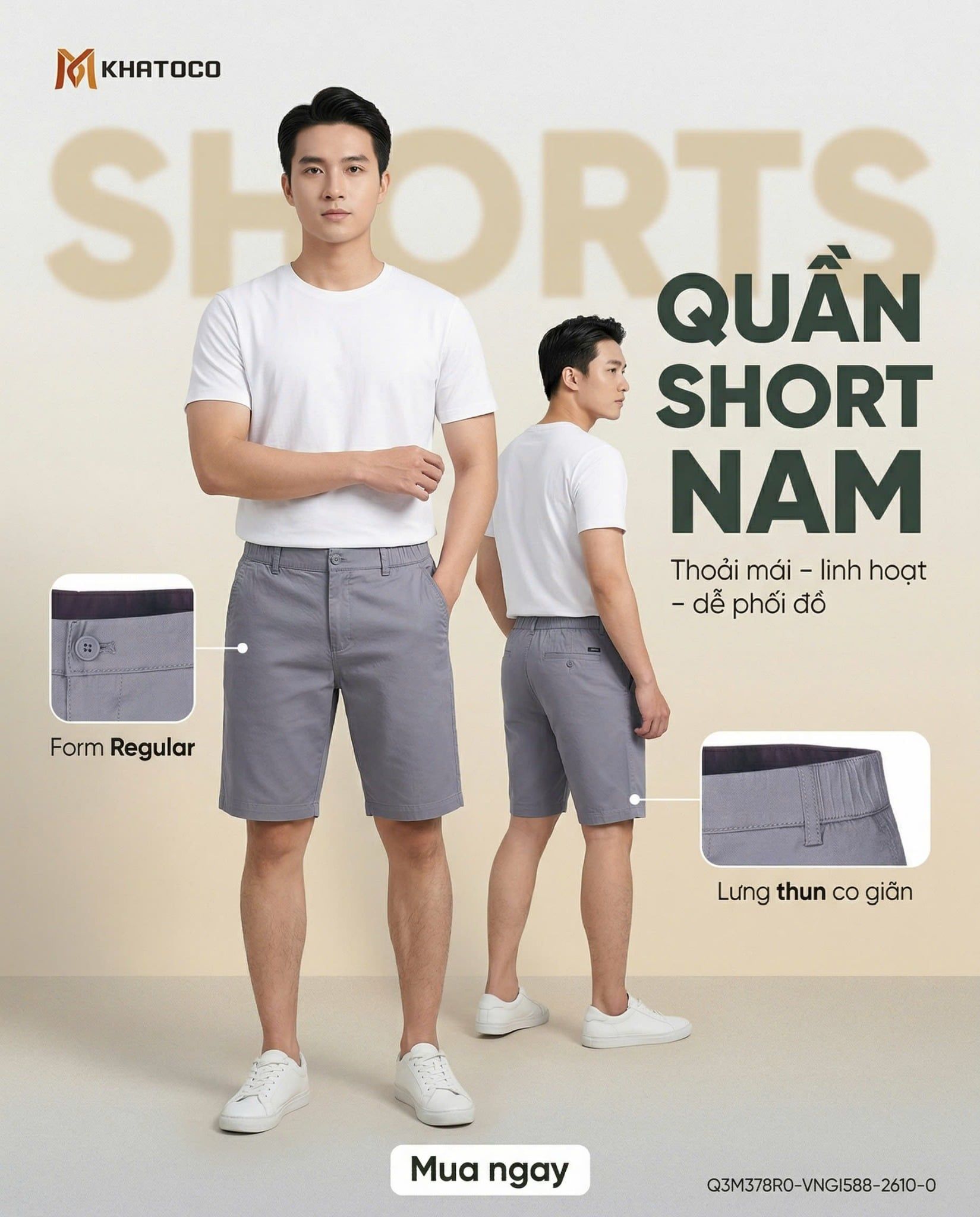  Quần short nam Khatoco (29-38) 
