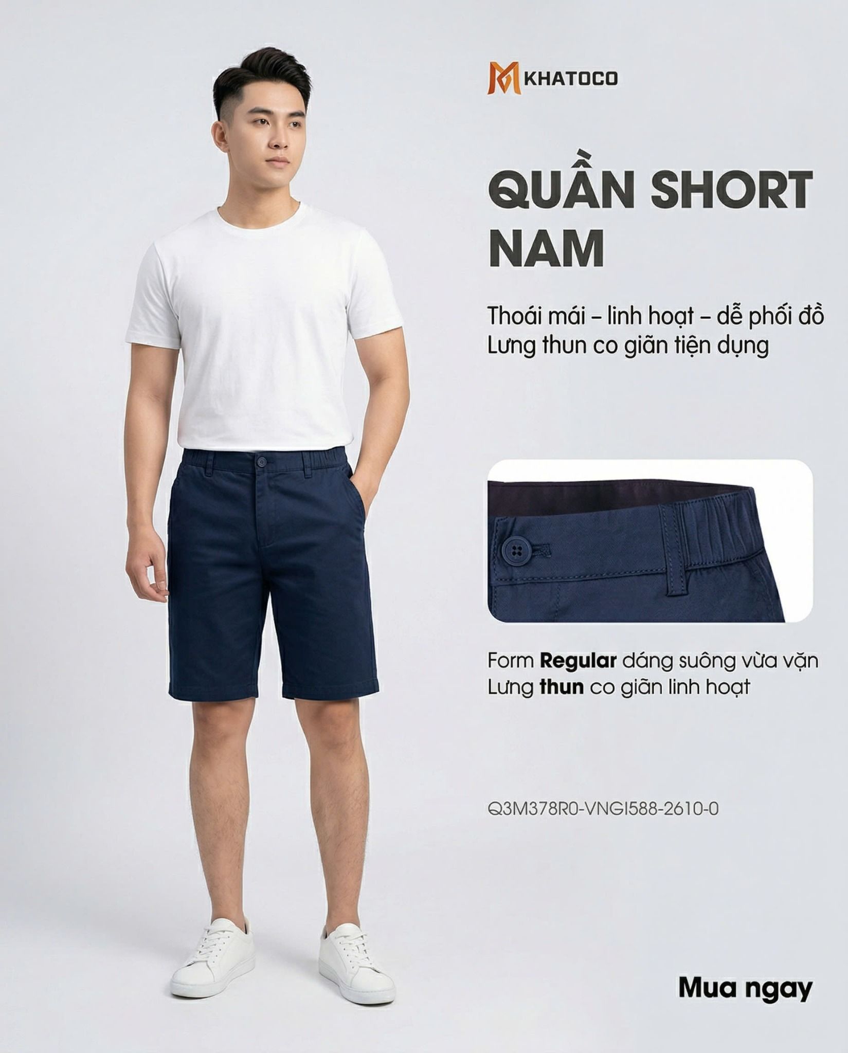 Quần short nam Khatoco (29-38) 