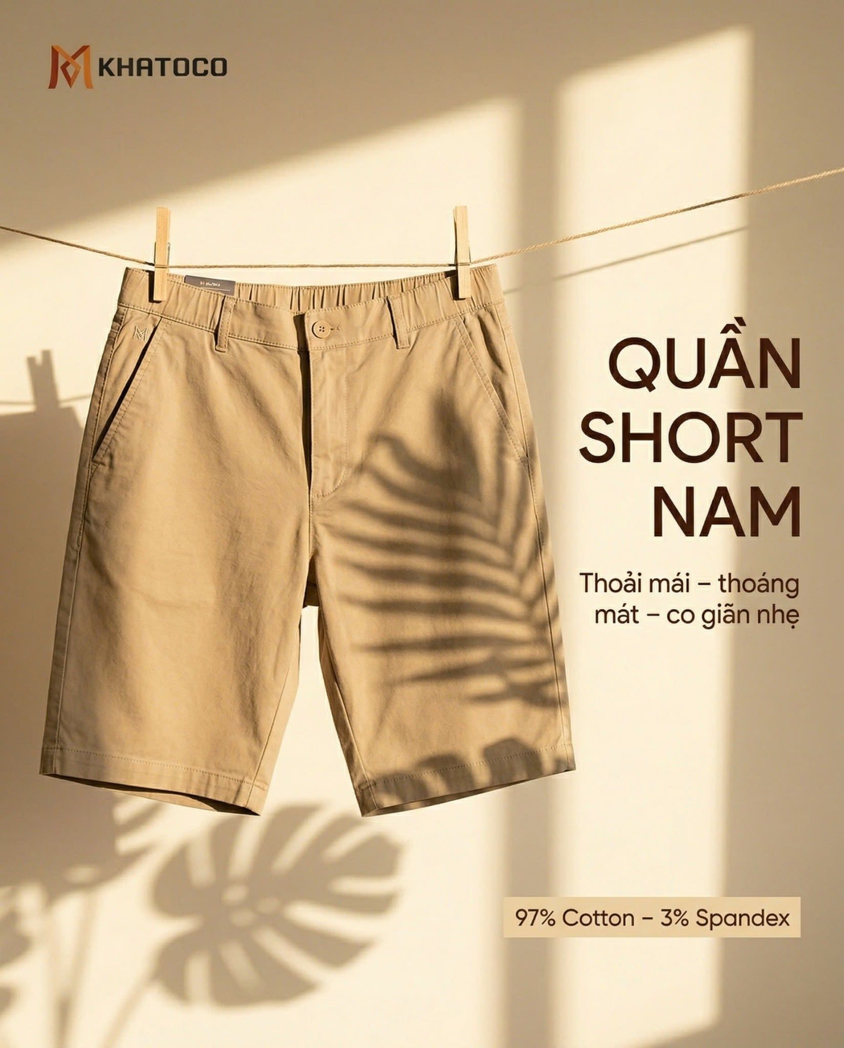  Quần short nam Khatoco (30-38) 