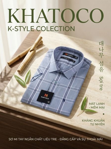  Áo sơ mi tay ngắn Khatoco Sale 30% (S) 