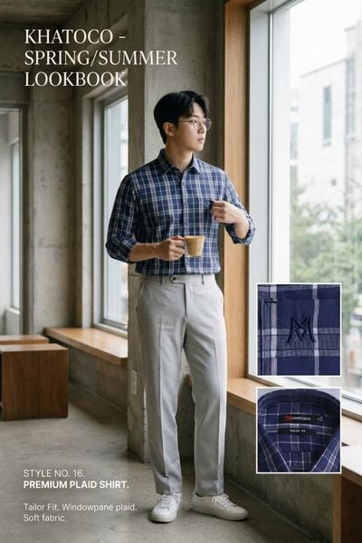  Áo sơ mi tay dài Khatoco Sale 30% (S-2XL) 