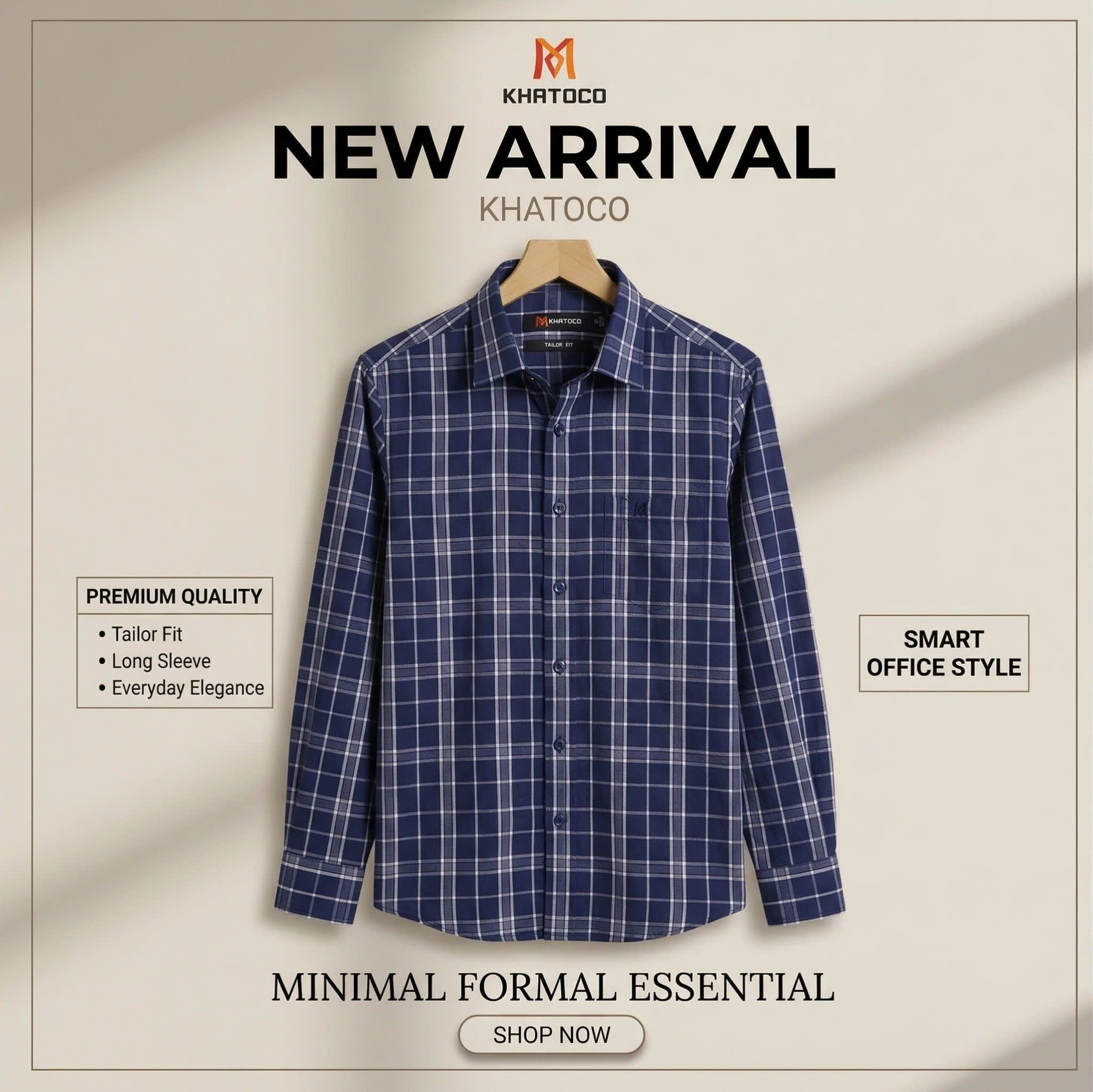  Áo sơ mi tay dài Khatoco Sale 30% (S-2XL) 