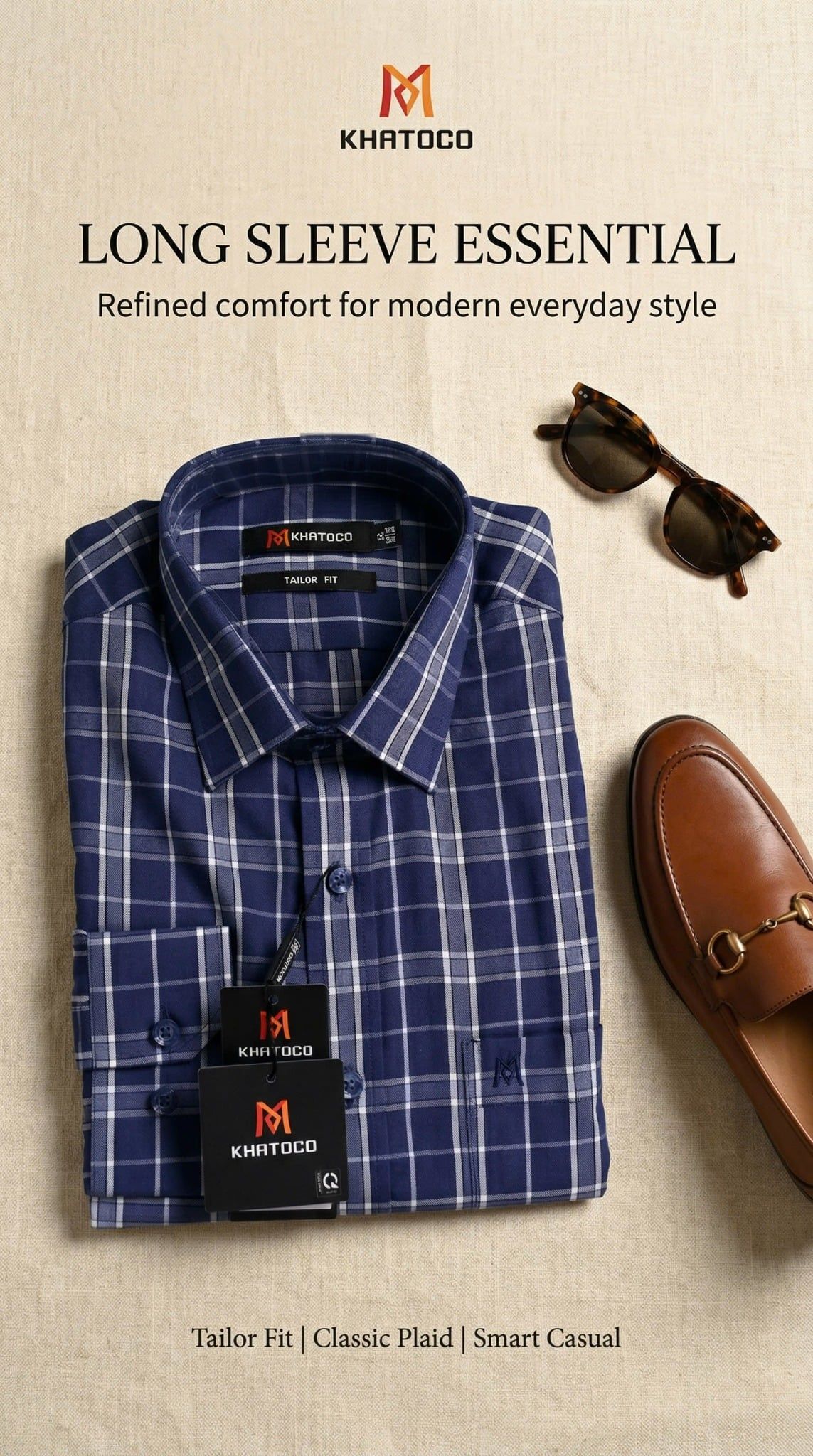  Áo sơ mi tay dài Khatoco Sale 30% (S-2XL) 