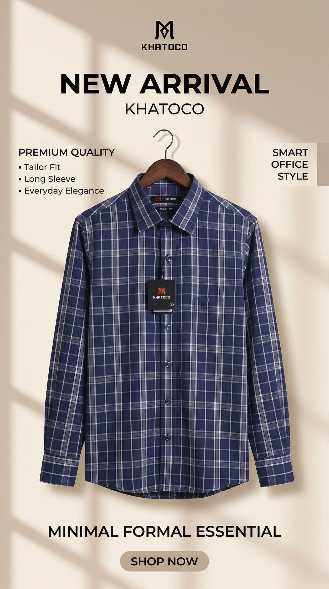  Áo sơ mi tay dài Khatoco Sale 30% (S-2XL) 