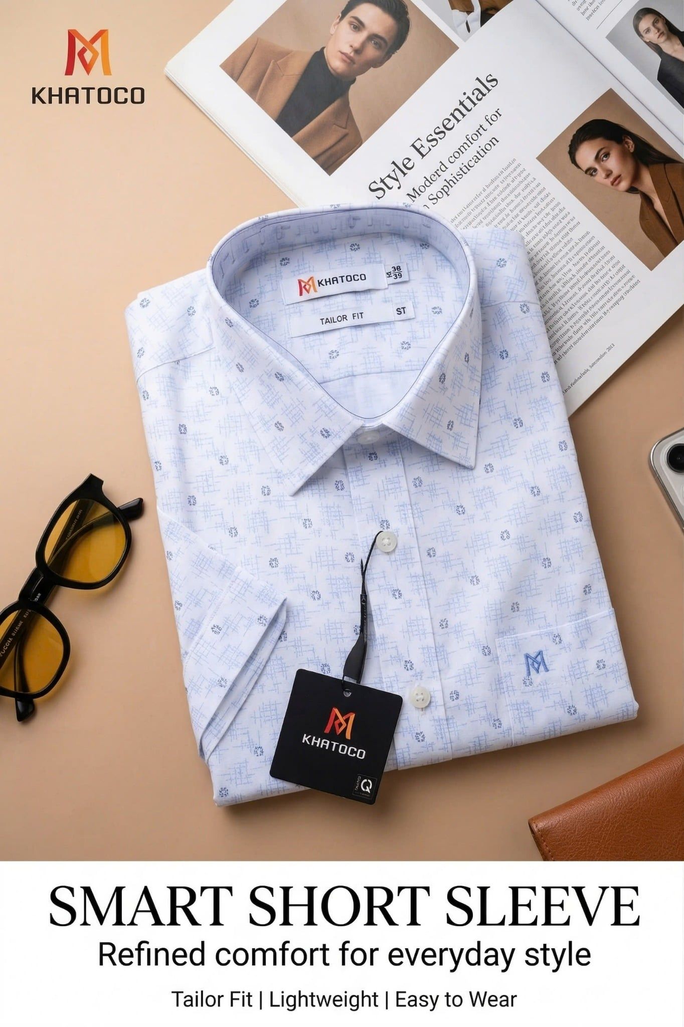  Áo sơ mi tay ngắn Khatoco Sale 30% (S,2XL) 
