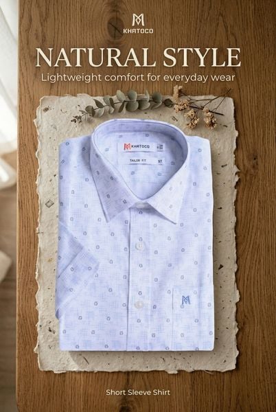  Áo sơ mi tay ngắn Khatoco Sale 30% (S,2XL) 