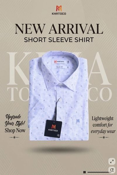  Áo sơ mi tay ngắn Khatoco Sale 30% (S,2XL) 