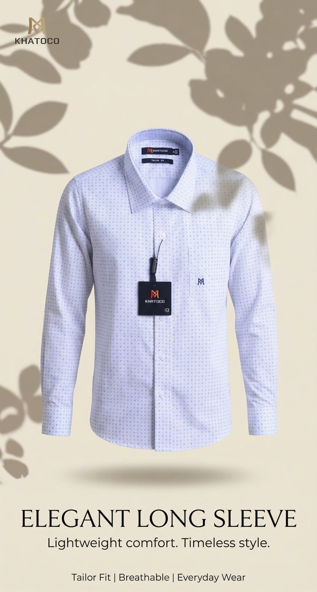  Áo sơ mi tay dài Khatoco Sale 30% (S) 