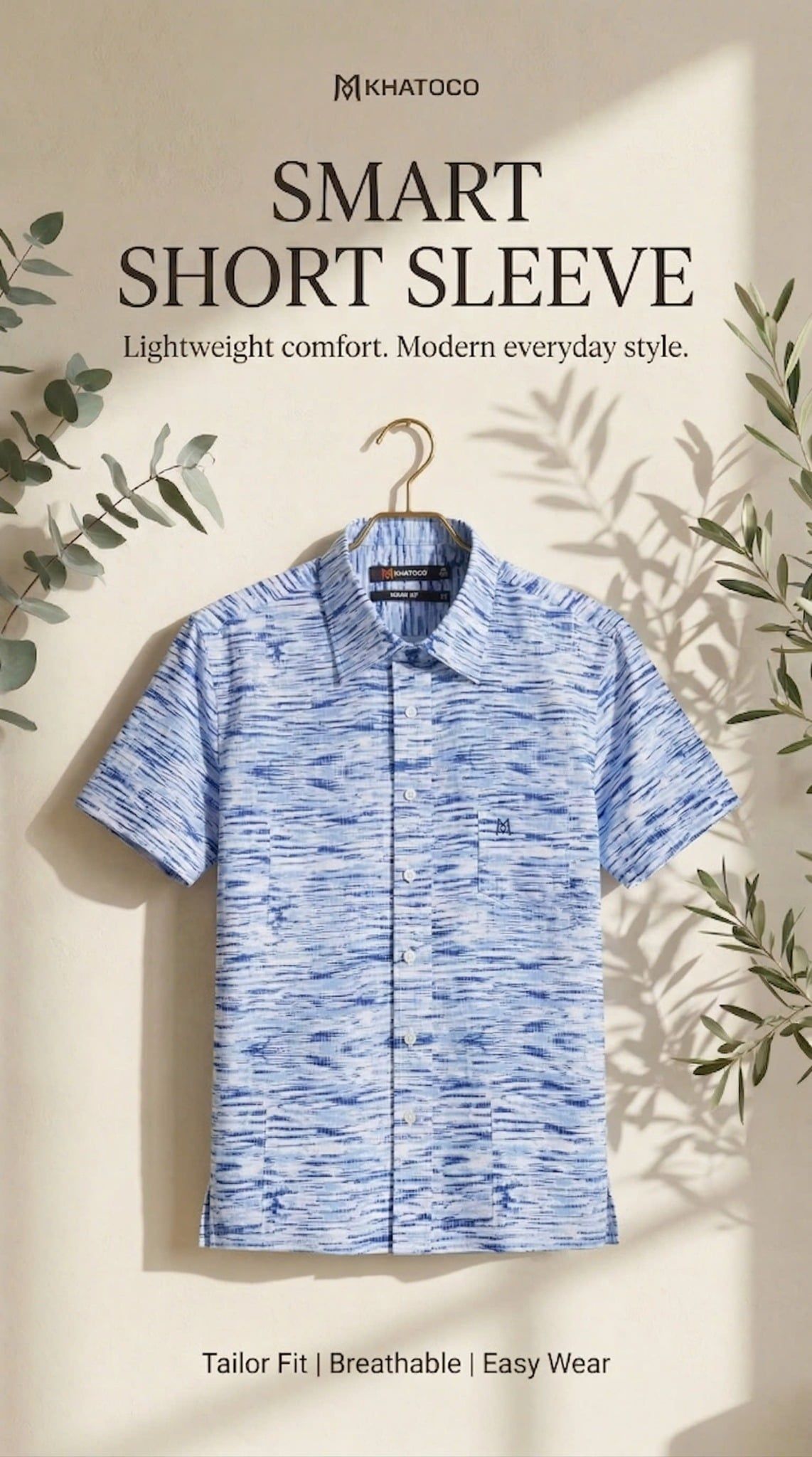  Áo sơ mi tay ngắn Khatoco Sale 30% (M) 