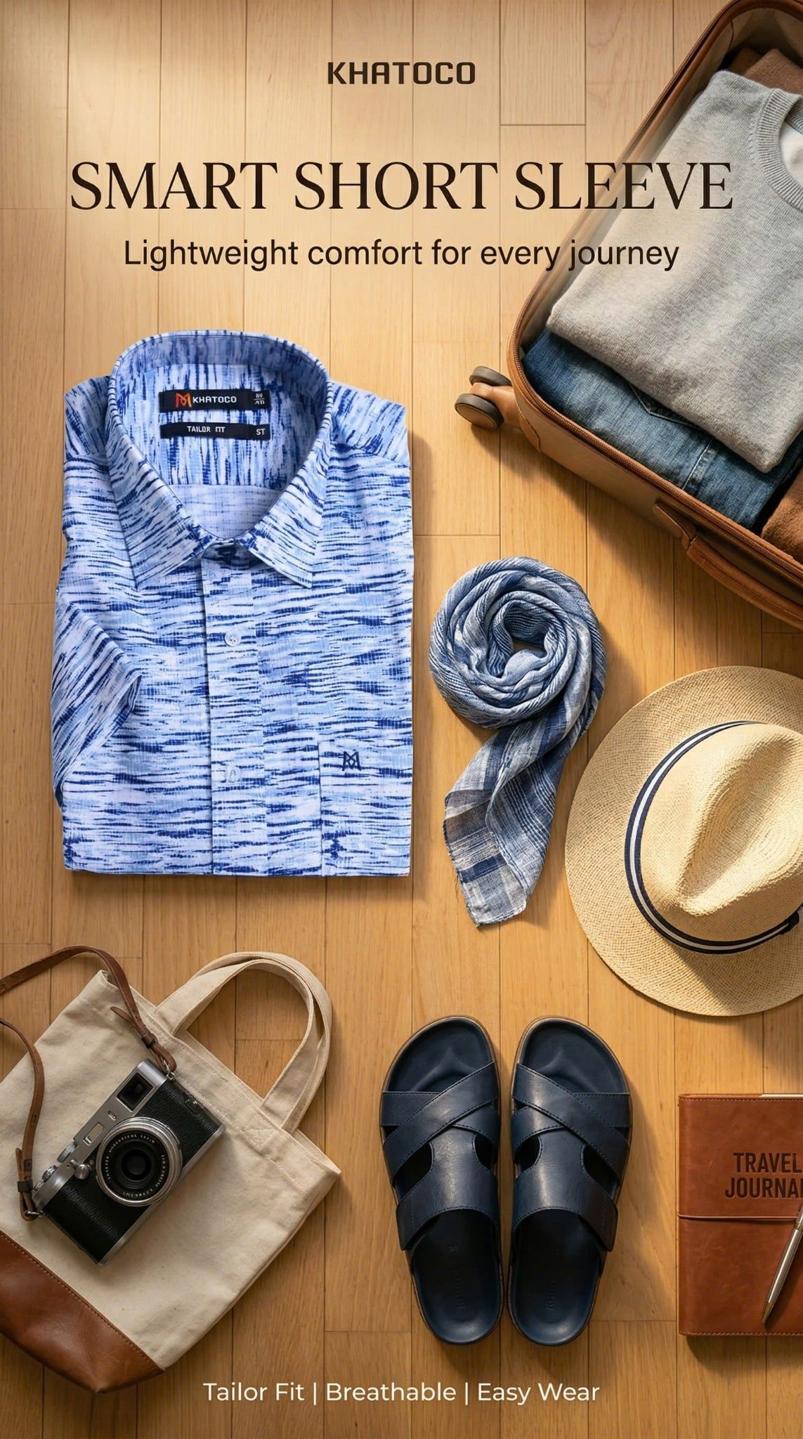  Áo sơ mi tay ngắn Khatoco Sale 30% (M) 