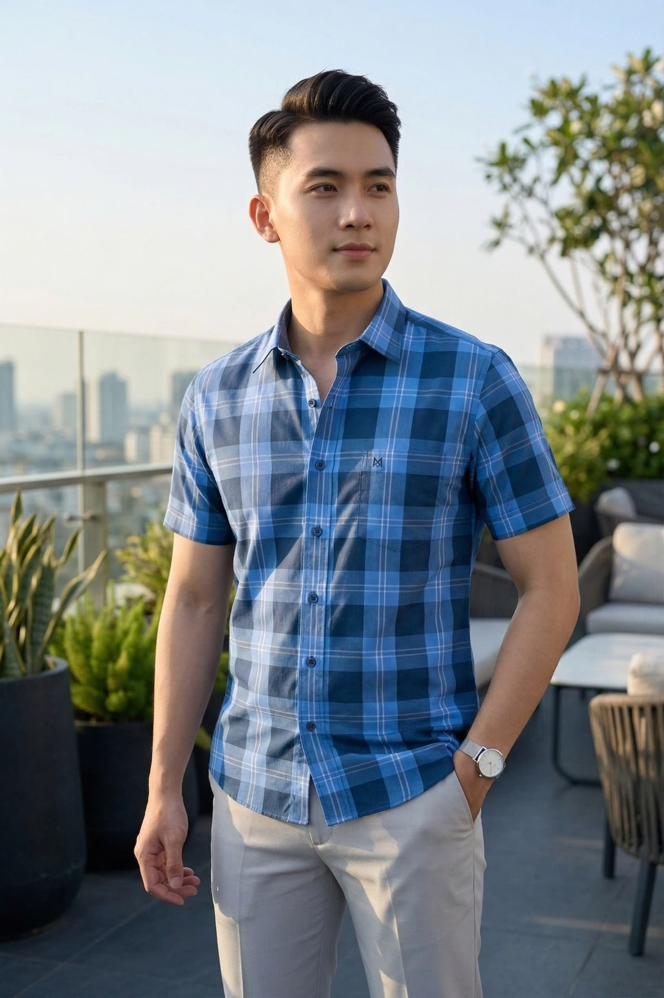 Áo sơ mi tay ngắn Khatoco Sale 30% (S,2XL) 