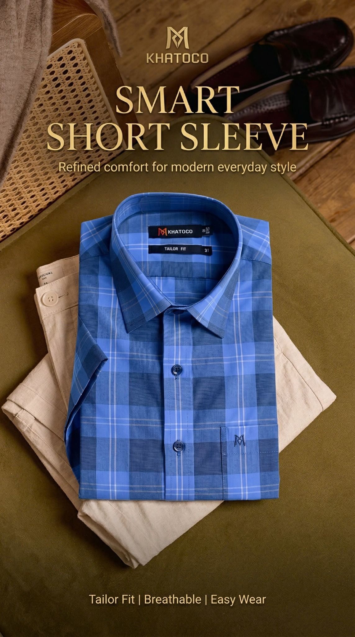  Áo sơ mi tay ngắn Khatoco Sale 30% (S,2XL) 