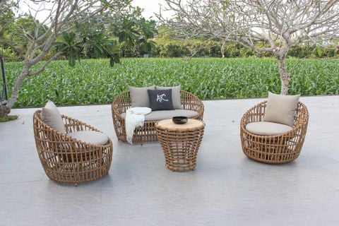 Bộ Sofa Giả Tre Ngoài Trời Hiện Đại EMMA RASF-175A
