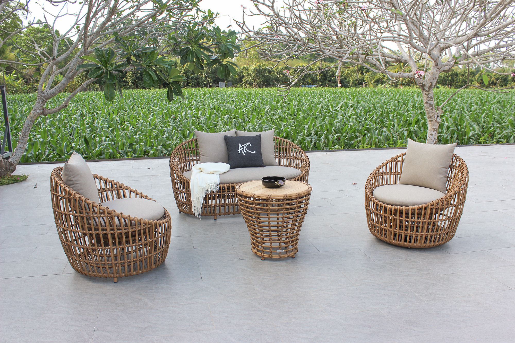 Bộ Sofa Giả Tre Ngoài Trời Hiện Đại EMMA RASF-175A