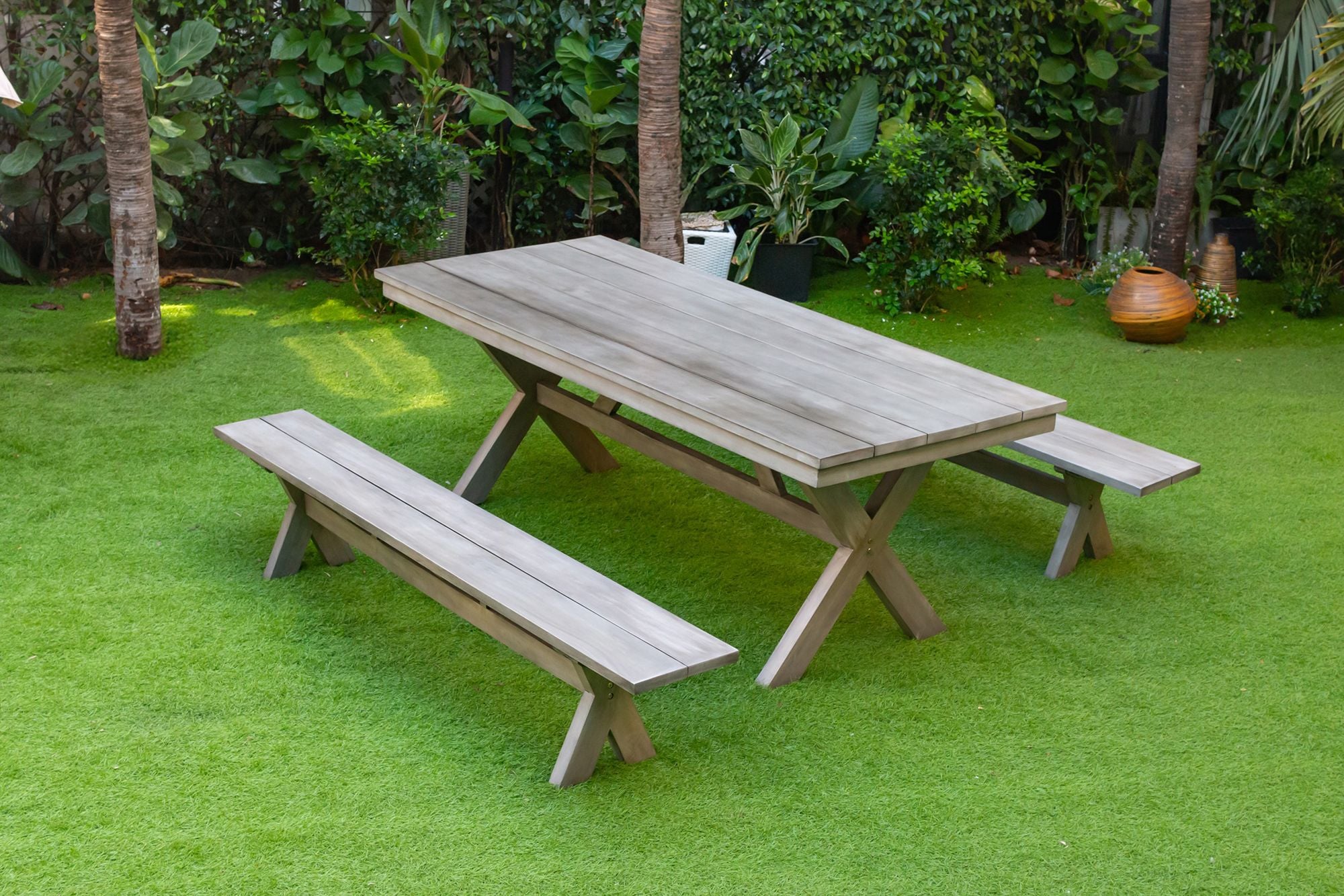 Bộ Bàn Ăn Ngoài Trời Gỗ Tràm RADS-255