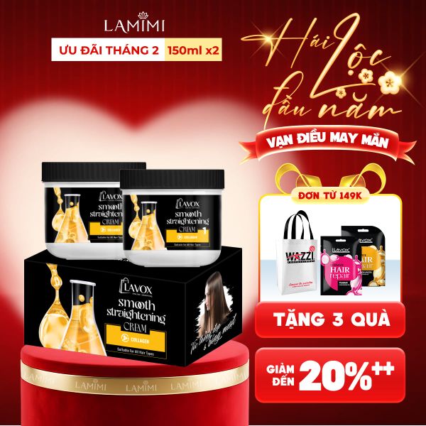Kem Duỗi Tóc Suôn Mượt Collagen Lavox Online Shopping