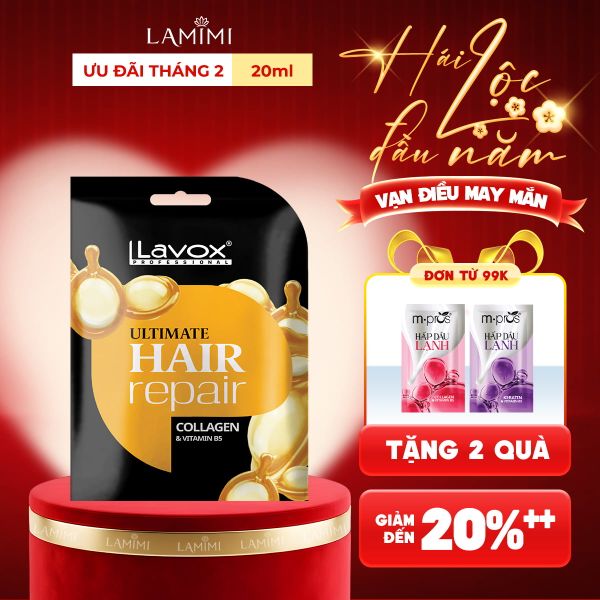 Hấp Dầu Phục Hồi Tóc Collagen & Vitamin B5 Lavox