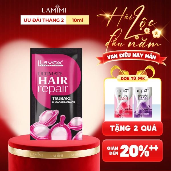 Hấp Dầu Phục Hồi Tóc Tsubaki & Macadamia Oil Lavox
