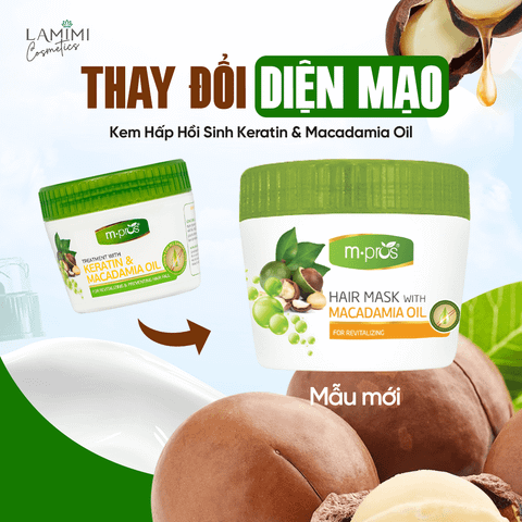  Kem Hấp Hồi Sinh Keratin & Macadamia Oil Ngừa Rụng Tóc 