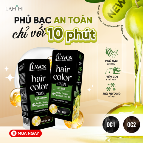  Kem Nhuộm Phủ Bạc Tóc Lavox Online Shopping 