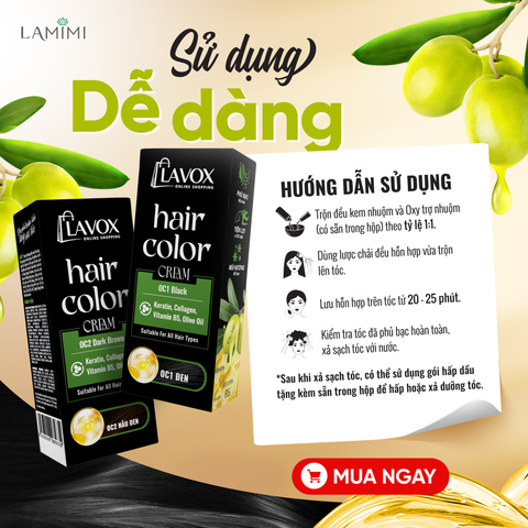  Kem Nhuộm Phủ Bạc Tóc Lavox Online Shopping 