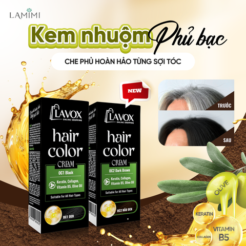  Kem Nhuộm Phủ Bạc Tóc Lavox Online Shopping 