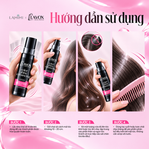  Xịt Dưỡng Bóng Tăng Sắc Màu Tóc 