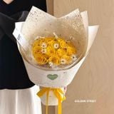 Giấy xơ dừa ép cánh hoa (xấp 5 tờ) - GIA0155