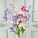 Hoa lụa Diên vĩ nhí cành 5b - HOG0069